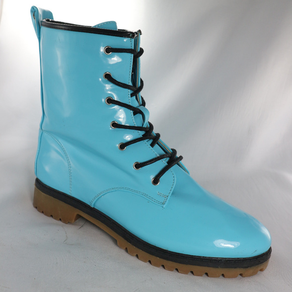 baby blue combat boots